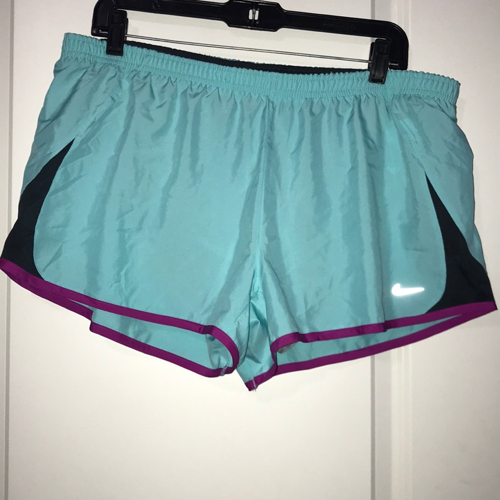 Tiffany Blue Nike Shorts With Magenta Lining